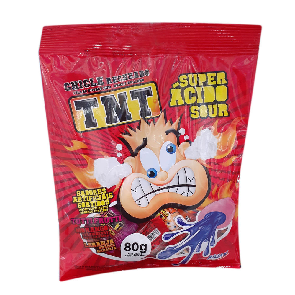 Chiclete Recheado TNT Sabores Sortidos 80g - Oferta na Shopee