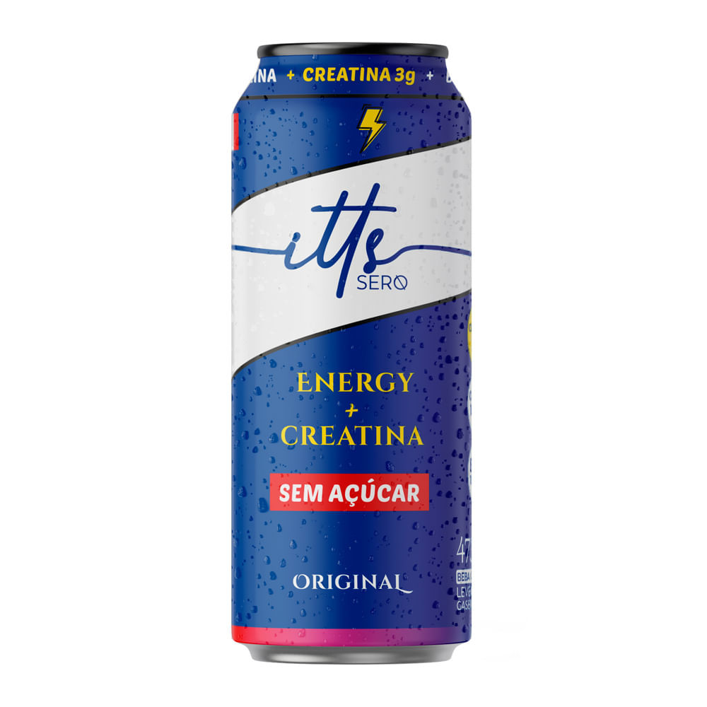 Energético itts Sero Energy e Creatina Sabor Original Sem Açúcar 473ml - Oferta na Shopee