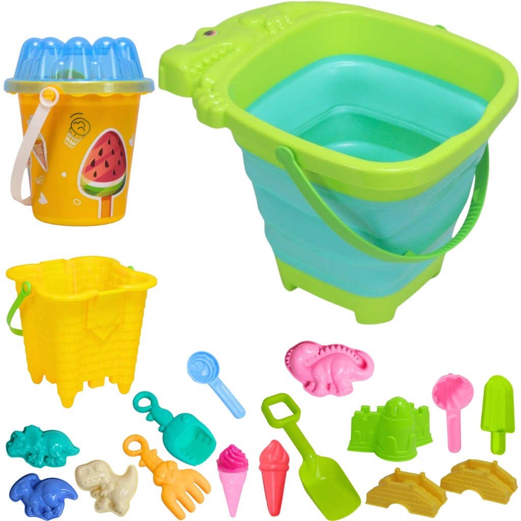 Conjunto Baldinho de Praia Brincando na Areia Acessórios Infantil - Castela Conjunto Baldinho de Praia Brincando na Areia Acessórios Infantil - Castela - Oferta na Shopee