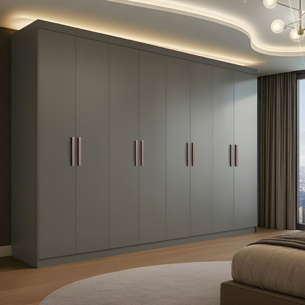 Guarda Roupa Casal 8 Portas 4 Gavetas Paris Espresso Móveis Cinza Guarda Roupa Casal 8 Portas 4 Gavetas Paris Espresso Móveis Cinza - Oferta na Shopee