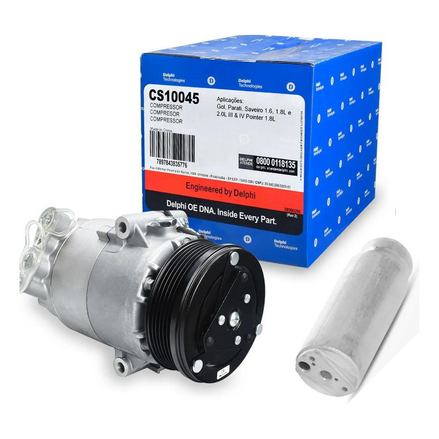 Compressor De Ar Gol / Parati / Saveiro G3 G4 Delphi+ Filtro NF Compressor De Ar Gol / Parati / Saveiro G3 G4 Delphi+ Filtro NF - Oferta na Shopee
