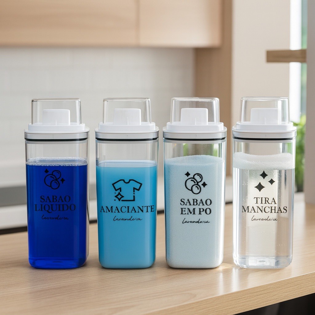 Kit Dispenser Organizador Lavanderia 2