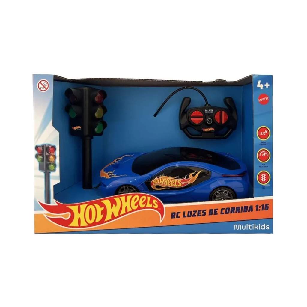 Brinquedo Infantil Carrinho de Controle Remoto Hot Wheels Azul Multikids - BR2447 Brinquedo Infantil Carrinho de Controle Remoto Hot Wheels Azul Multikids - BR2447 - Oferta na Shopee