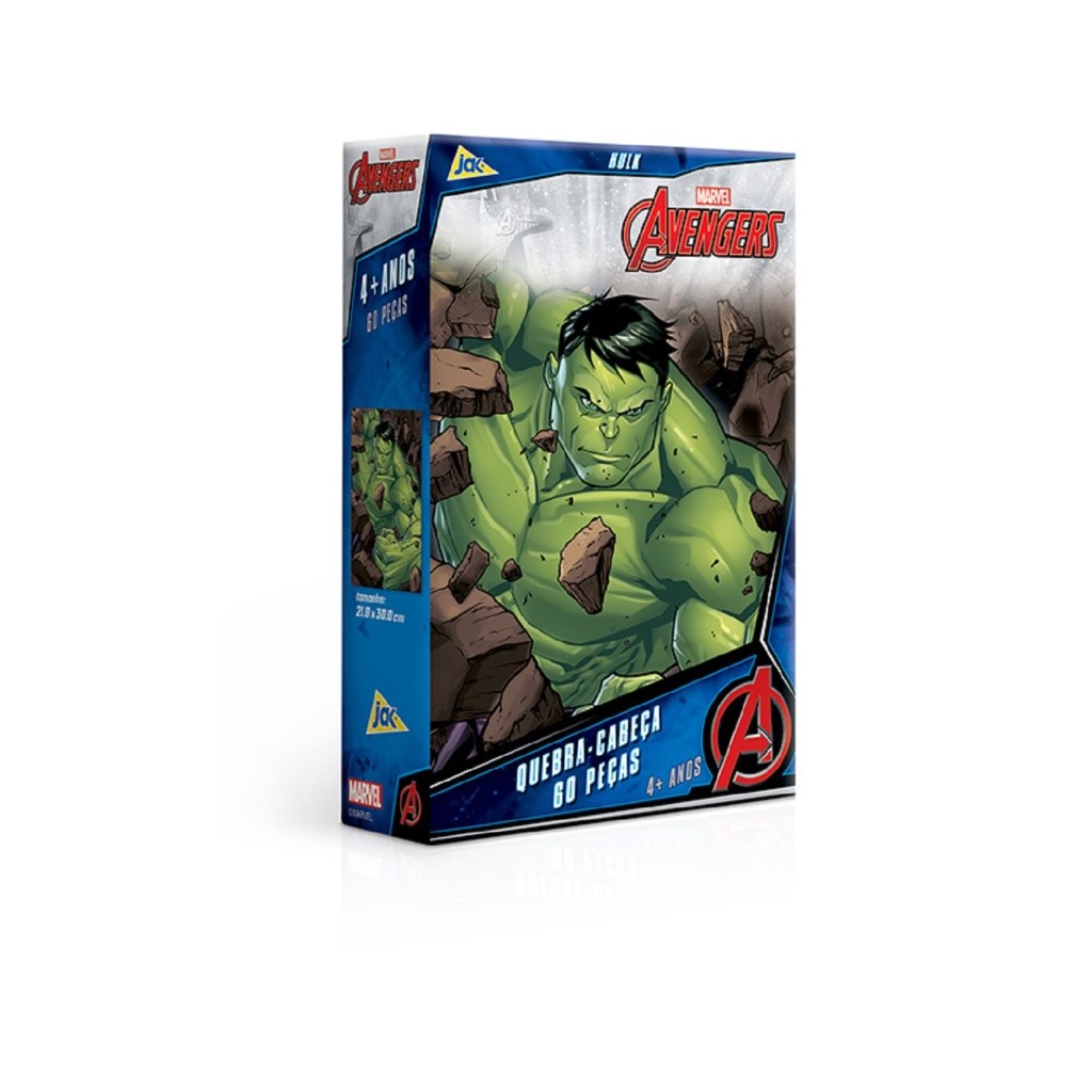 Quebra Cabeça Vingadores Hulk 60 Peças 2685 - Toyster Quebra Cabeça Vingadores Hulk 60 Peças 2685 - Toyster - Oferta na Shopee