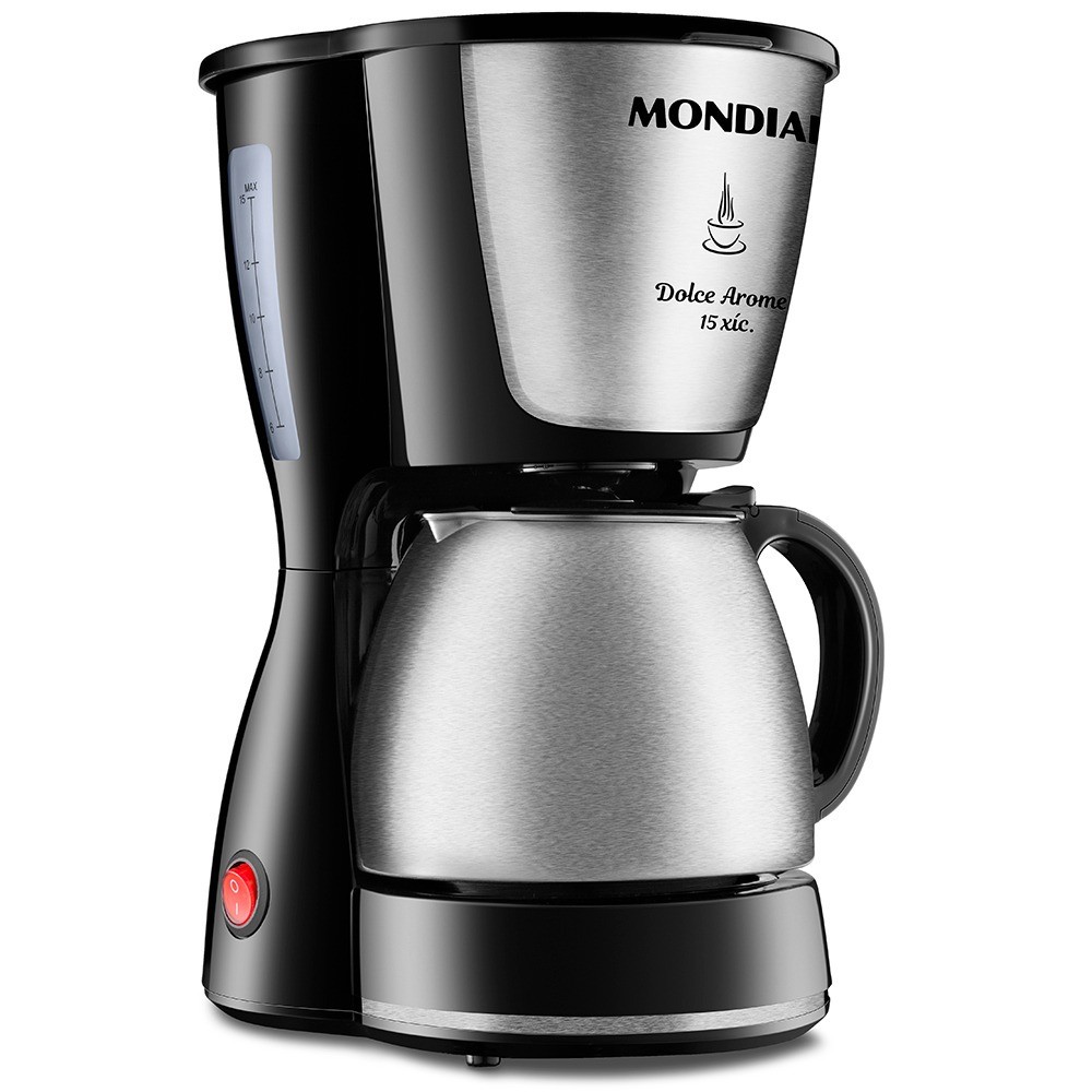 Cafeteira elétrica 550W jarra inox 15 xícaras Dolce Arome - C-34 JI-15X - Mondial - Oferta na Shopee