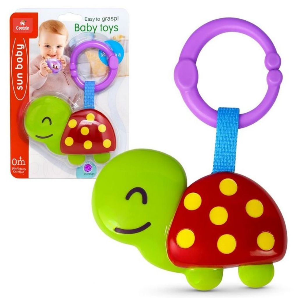 Chocalho Infantil Tartaruga Mordedor Bebe Livre BPA Castela Chocalho Infantil Tartaruga Mordedor Bebe Livre BPA Castela - Oferta na Shopee