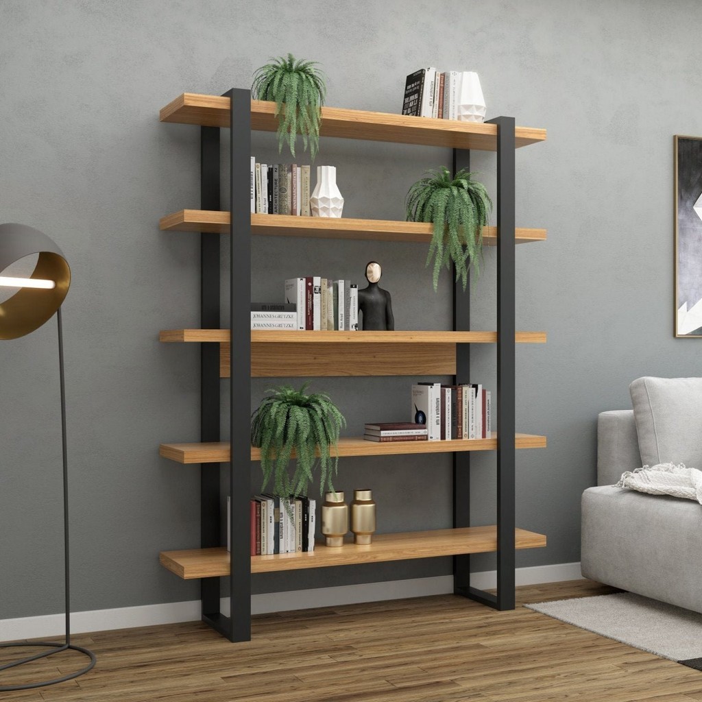 Estante para Livros 100% MDF 5 Prateleiras Moderno Estante para Livros 100% MDF 5 Prateleiras Moderno - Oferta na Shopee