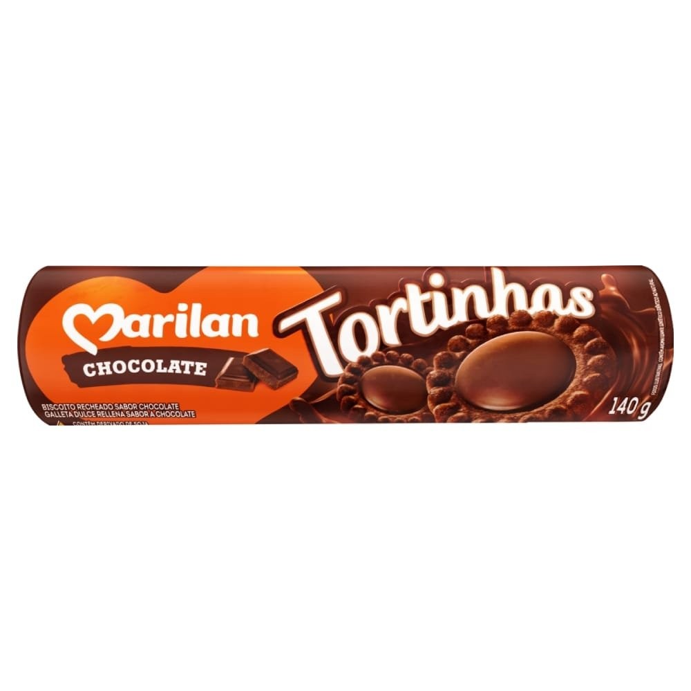 Biscoito Marilan Tortinha Chocolate 140g - Embalagem com 36 Unidades - Oferta na Shopee