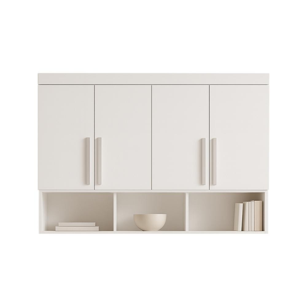 Modulo J&A Georgia Armário Aéreo 1,47m Branco Fosco Modulo J&A Georgia Armário Aéreo 1