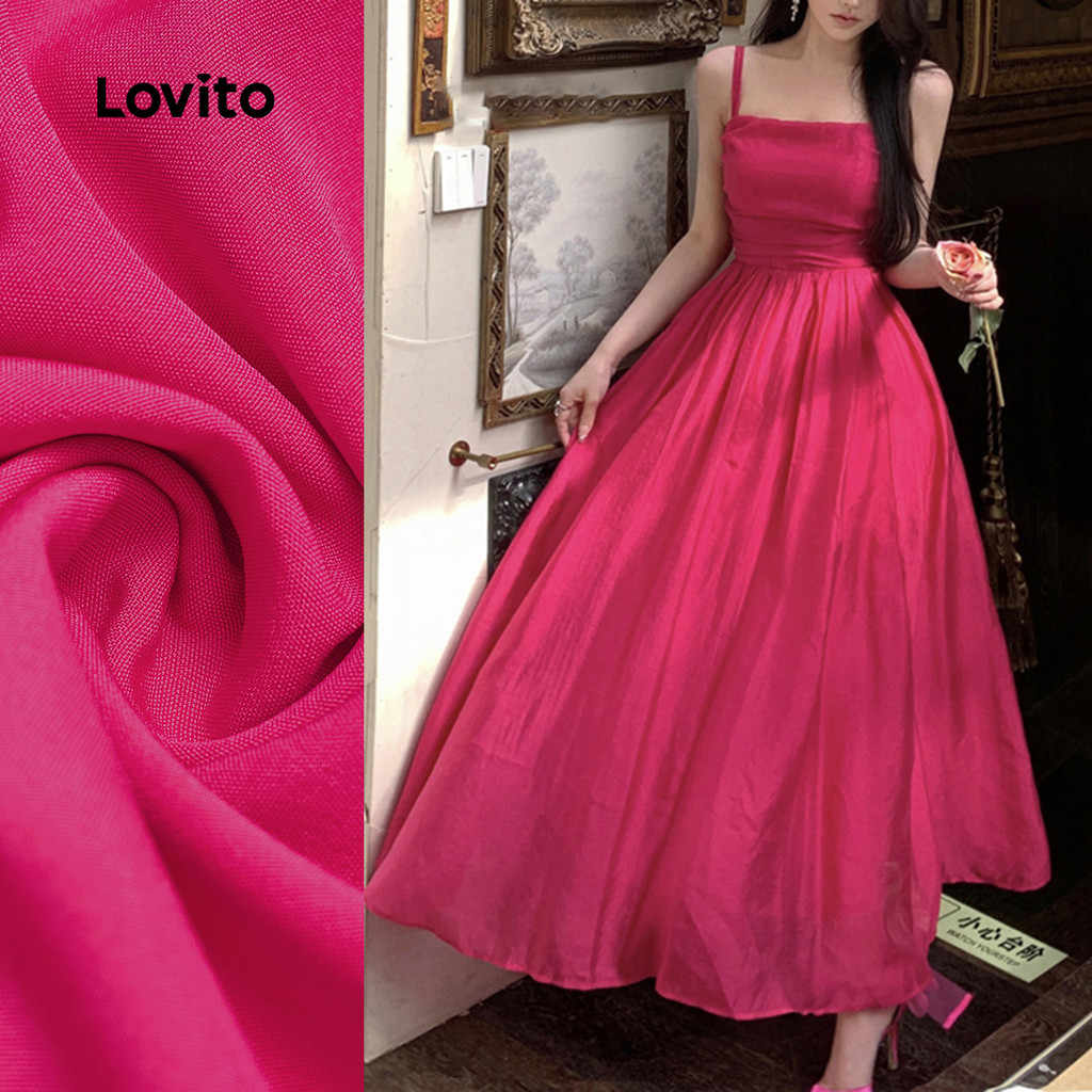 (New) Lovito Vestido Elegante com Zíper Primavera/verão Vestido Rosa Vermelho para Mulheres L149LD158 (New) Lovito Vestido Elegante com Zíper Primavera/verão Vestido Rosa Vermelho para Mulheres L149LD158 - Oferta na Shopee