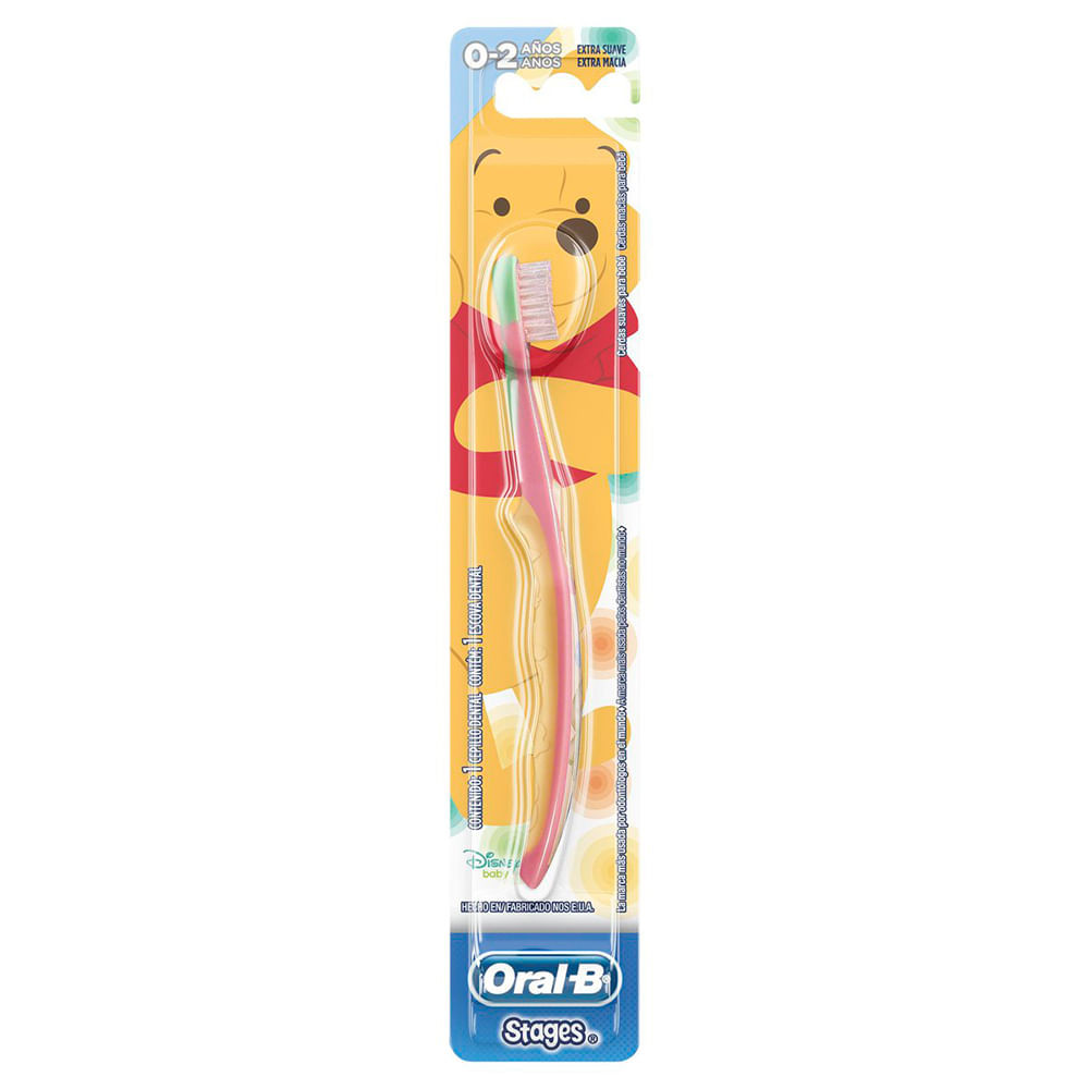 Escova Dental Infantil Oral-B Pro Saúde Stages de 4 a 24 Meses Cores e Personagens Sortidos com 1 Unidade - Oferta na Shopee