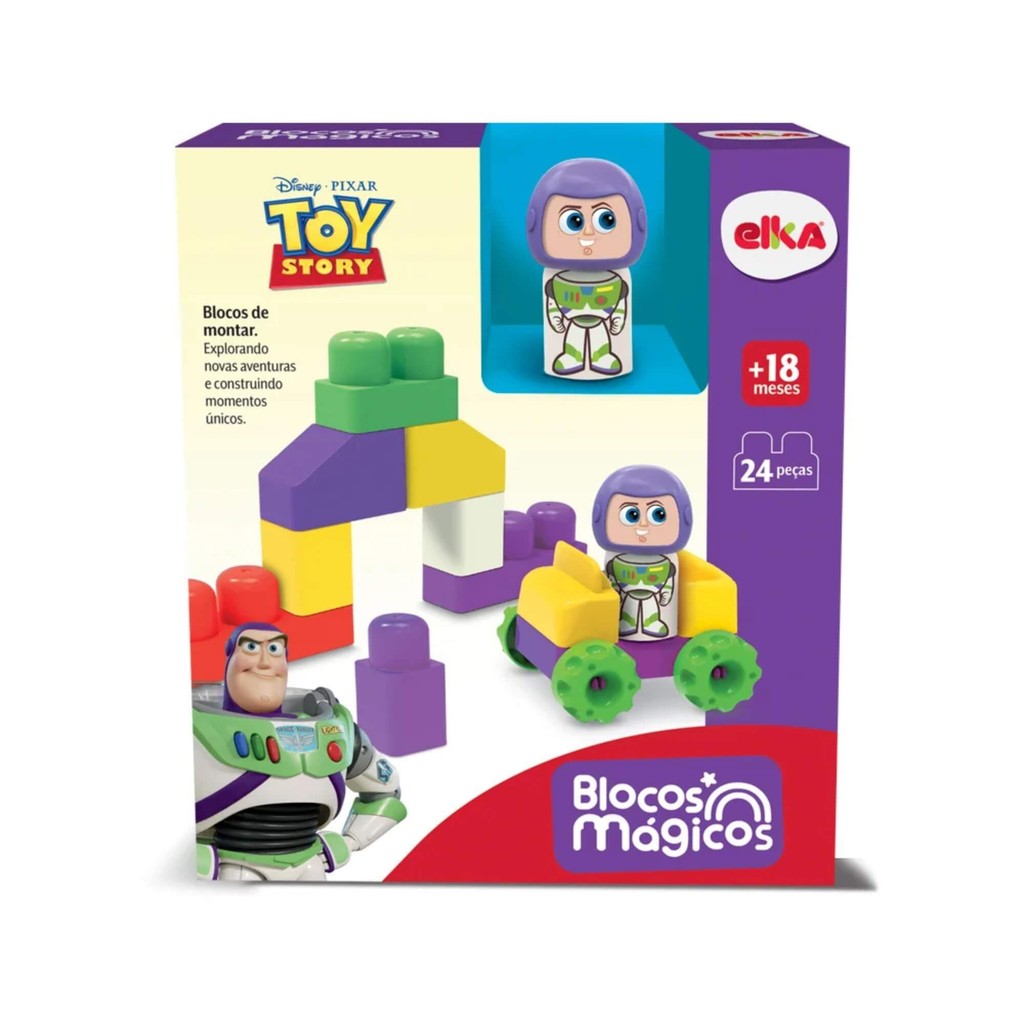 Brinquedo Infantil Blocos Mágico Buzz Toy Story +18 meses Elka Desenvolvimento Bebê Criança Formas Brinquedo Infantil Blocos Mágico Buzz Toy Story +18 meses Elka Desenvolvimento Bebê Criança Formas - Oferta na Shopee
