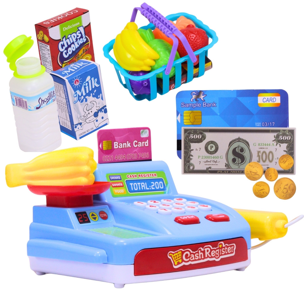 Brinquedo Caixa Registradora Infantil Com Frutas - Castela Brinquedo Caixa Registradora Infantil Com Frutas - Castela - Oferta na Shopee