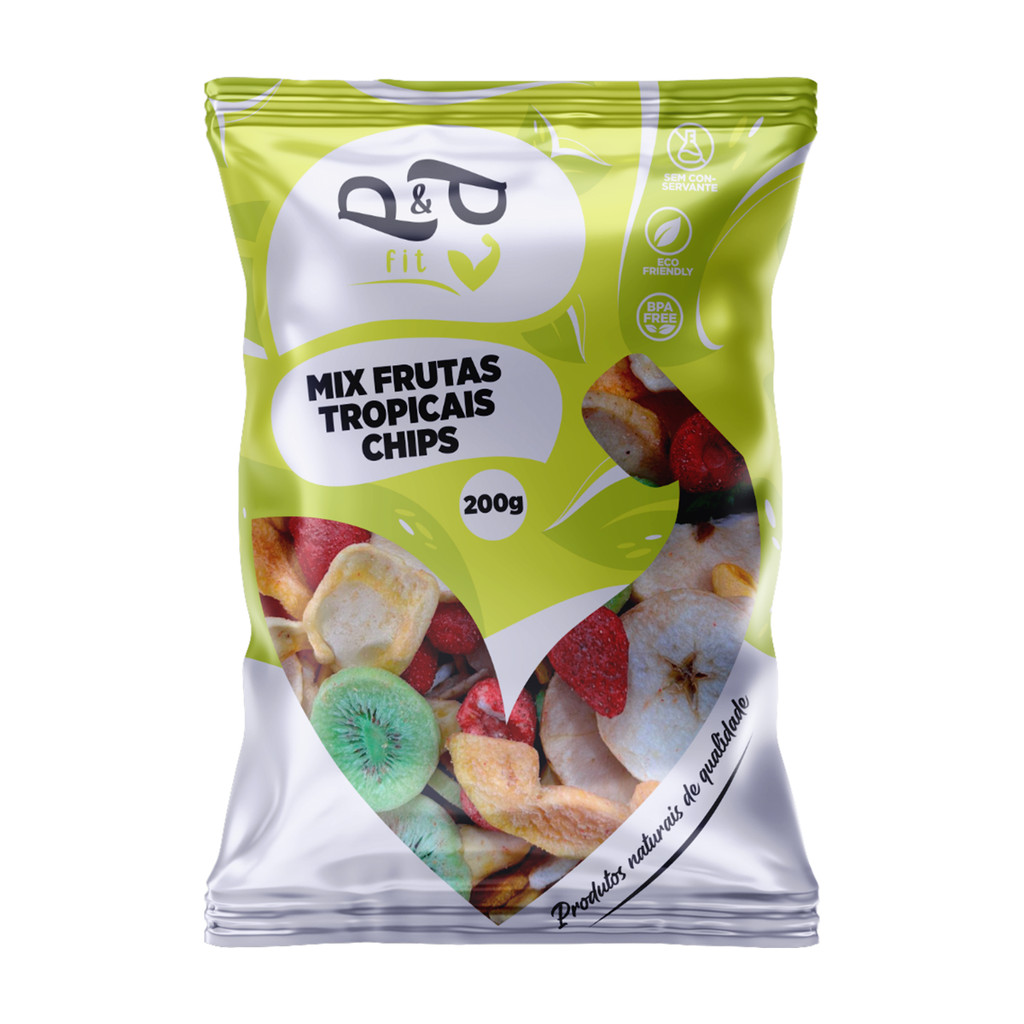 Mix P&P Frutas Tropicais Chips Desidratadas Liofilizadas 200g - Oferta na Shopee