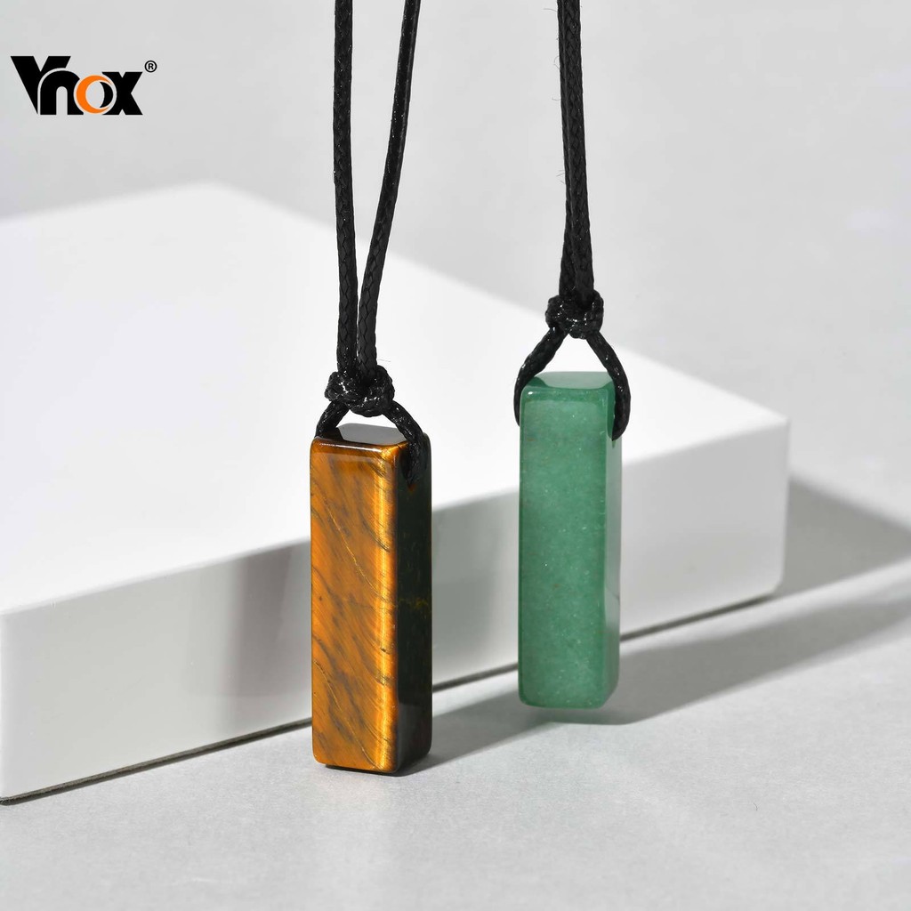 Colar com pingente em pedra natural unissex da Vnox