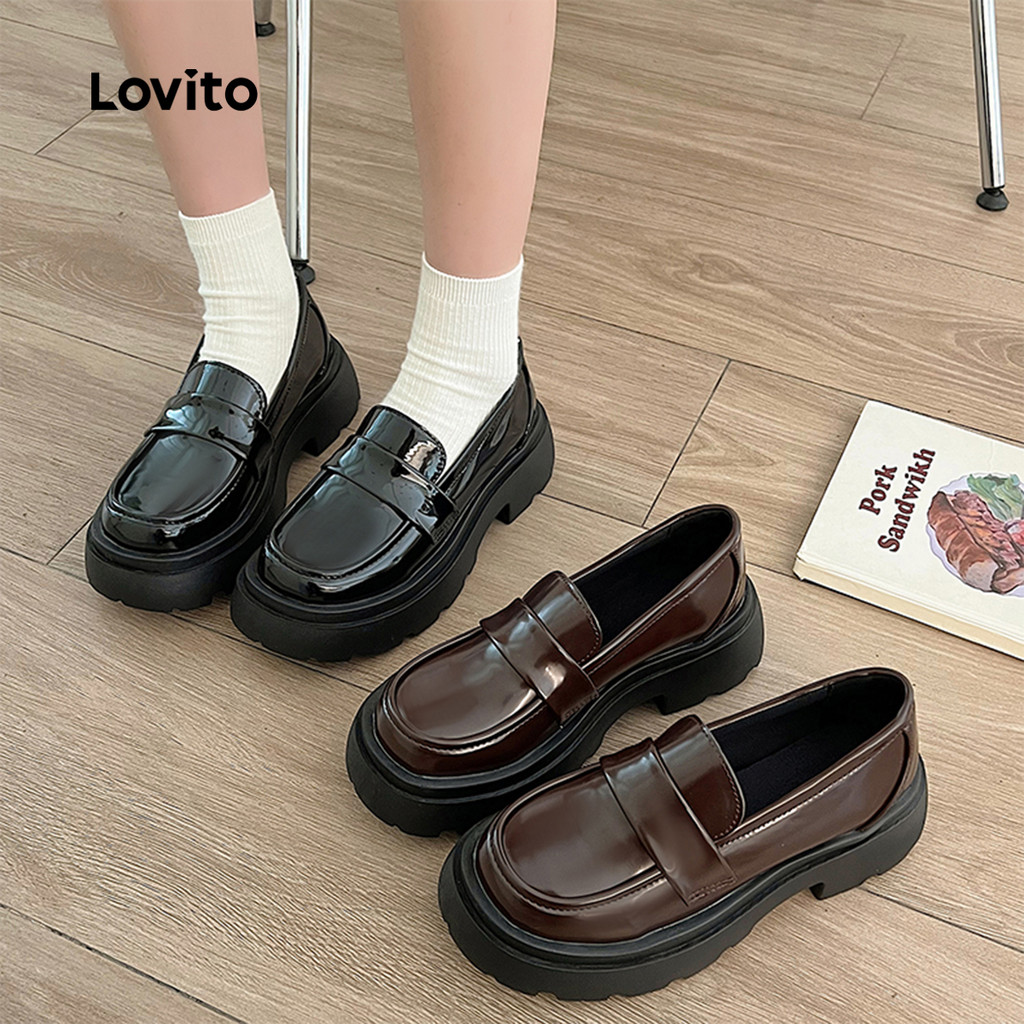 Lovito Sapatos de Barco Elegantes e Simples para mulheres LFA91124 - Oferta na Shopee