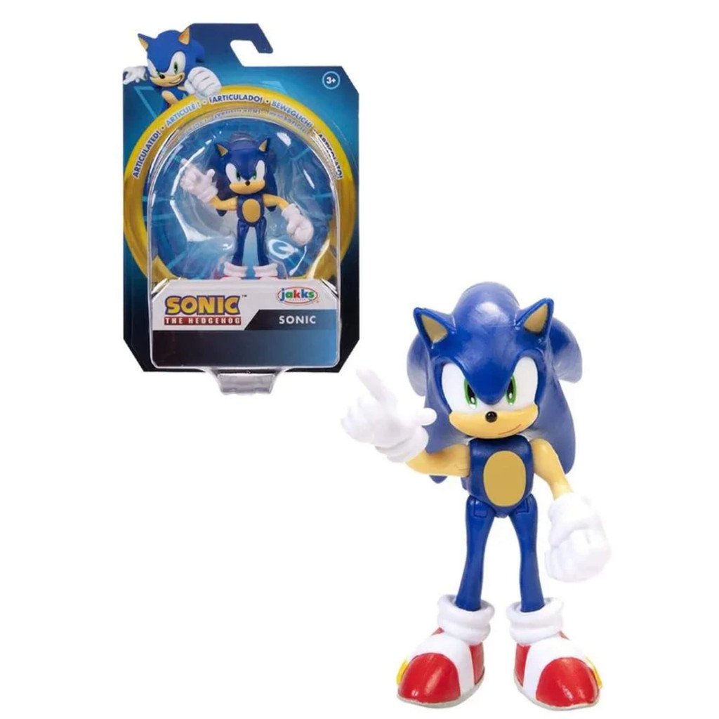 Brinquedo Infantil Boneco Sonic Moderno 2,5" Sunny - 004559 Brinquedo Infantil Boneco Sonic Moderno 2