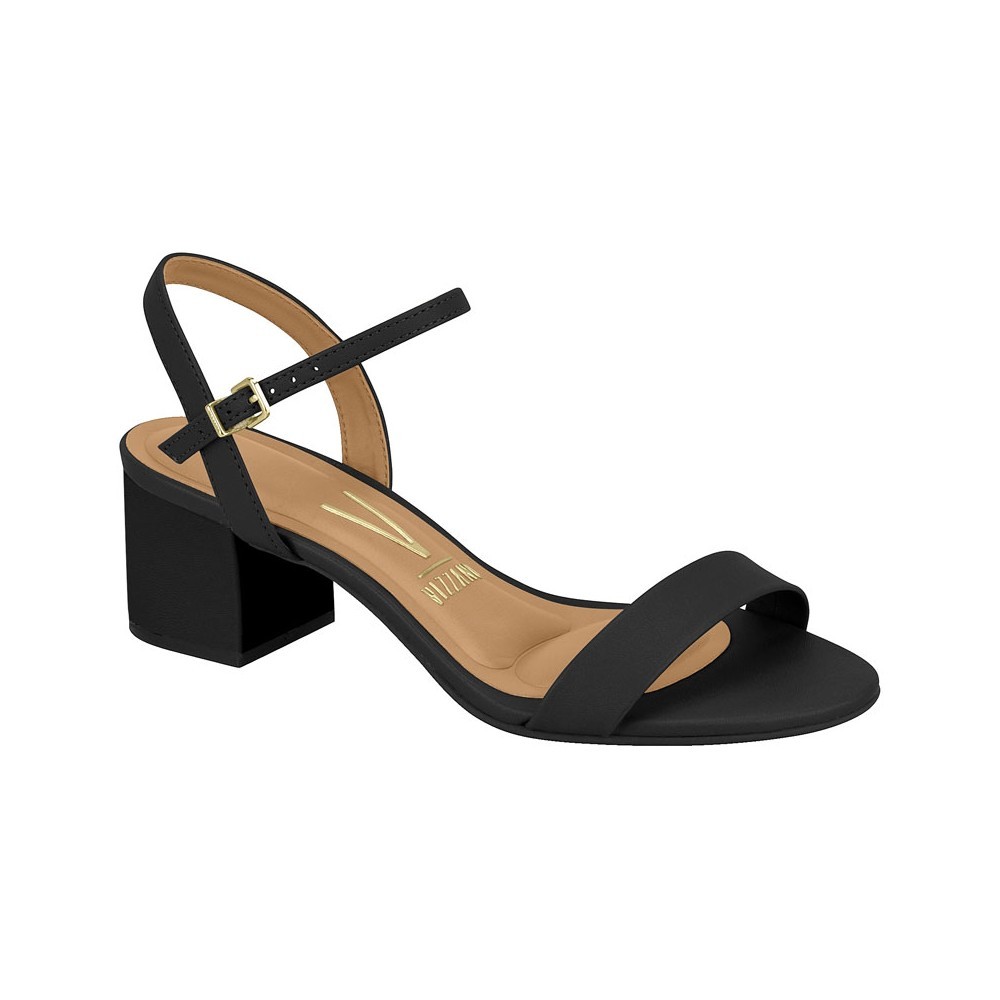 Sandália Feminina Salto Grosso Fivela Casamento Clássica Leve Elegante Confortável Vizzano Original - Oferta na Shopee