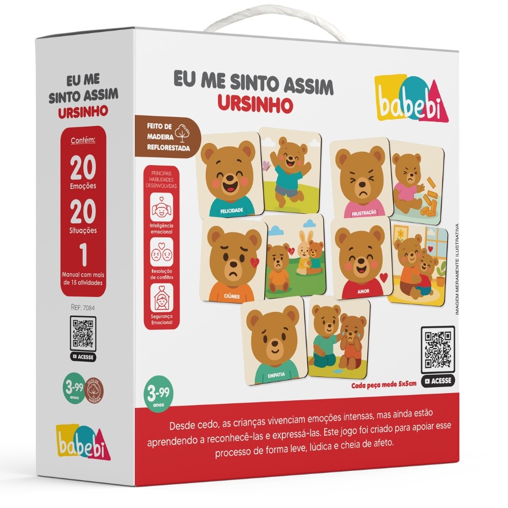 JOGO EU ME SINTO ASSIM URSINHO MADEIRA BABEBI BRINQUEDO EMOÇÕES EDUCATIVO SENTIMENTOS INFANTIL MDF JOGO EU ME SINTO ASSIM URSINHO MADEIRA BABEBI BRINQUEDO EMOÇÕES EDUCATIVO SENTIMENTOS INFANTIL MDF