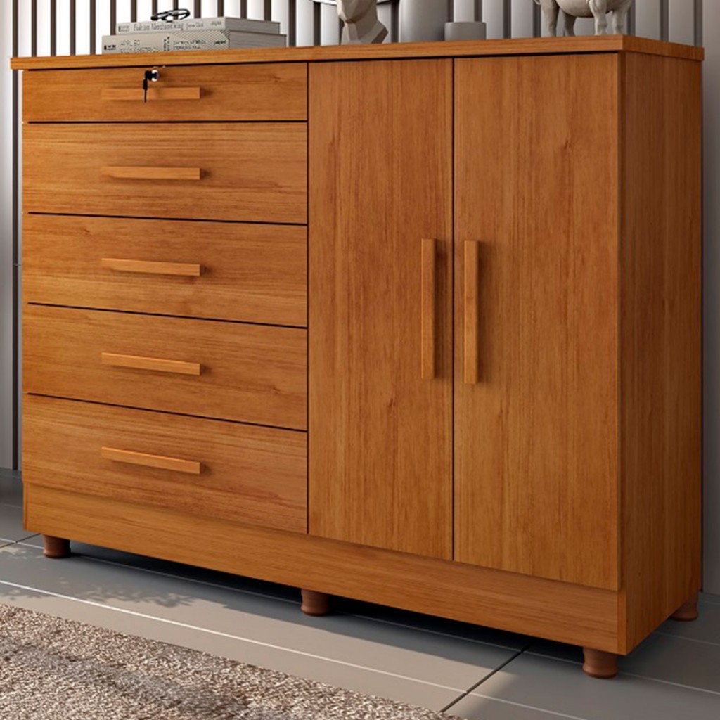 Cômoda Firenze 2 Portas 5 Gavetas - Pnr Móveis Cômoda Firenze 2 Portas 5 Gavetas - Pnr Móveis - Oferta na Shopee