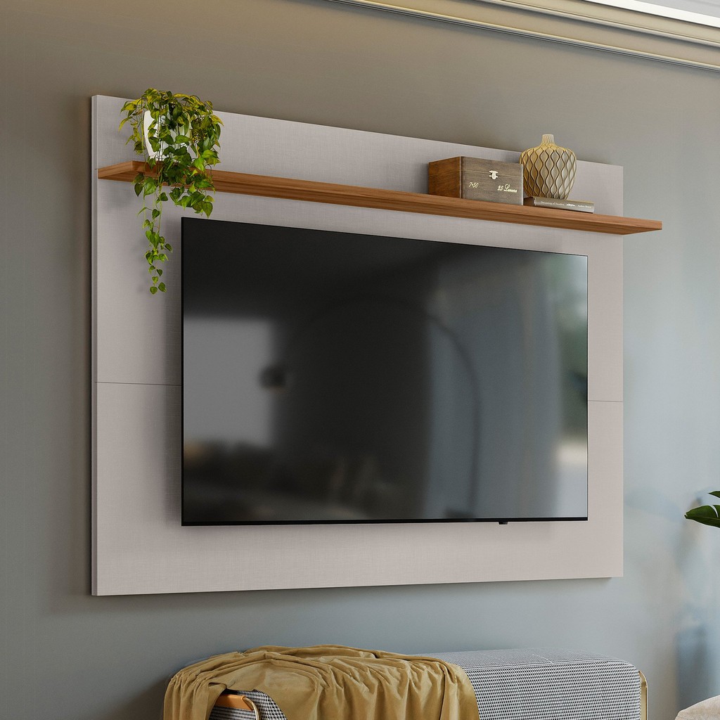 Painel para TV até 70 Polegadas com Prateleira 180cm NT 1305 Off White/Freijó Trend Painel para TV até 70 Polegadas com Prateleira 180cm NT 1305 Off White/Freijó Trend - Oferta na Shopee
