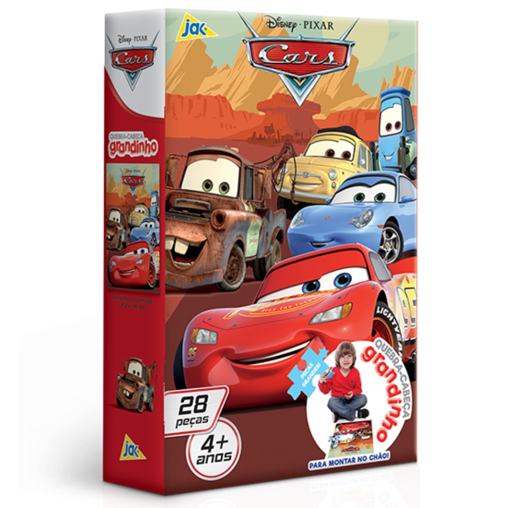QUEBRA CABEÇA GRANDINHO CARROS DISNEY PIXAR 28 PEÇAS GRANDE TOYSTER FILME DESENHO MCQUEEN CARRO CARS QUEBRA CABEÇA GRANDINHO CARROS DISNEY PIXAR 28 PEÇAS GRANDE TOYSTER FILME DESENHO MCQUEEN CARRO CARS