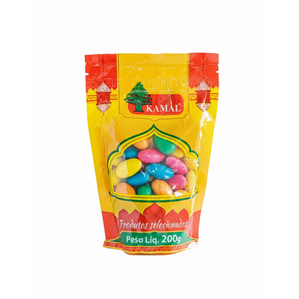 Amêndoa Confeitada Doce Colorida 200g - Kamal - Oferta na Shopee
