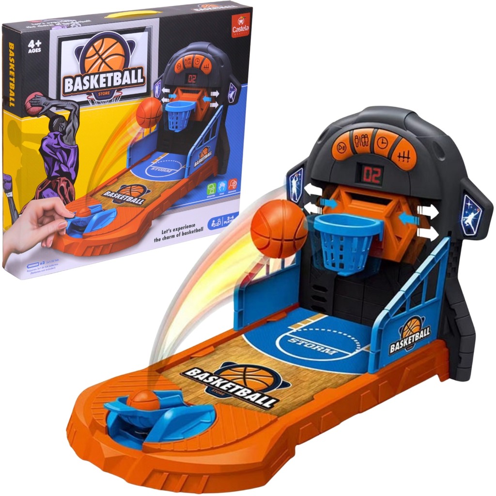 Jogo De Basquete Mesa Com Lançador Interativo Com Som e Luz - Castela Jogo De Basquete Mesa Com Lançador Interativo Com Som e Luz - Castela - Oferta na Shopee