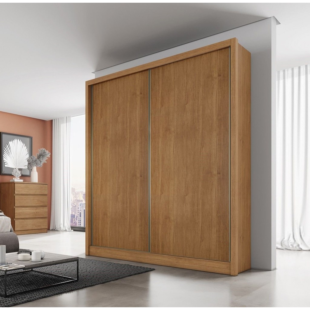 Guarda Roupa Solteiro MDF 2 Portas 3 Gavetas Ávila Cumaru Guarda Roupa Solteiro MDF 2 Portas 3 Gavetas Ávila Cumaru - Oferta na Shopee