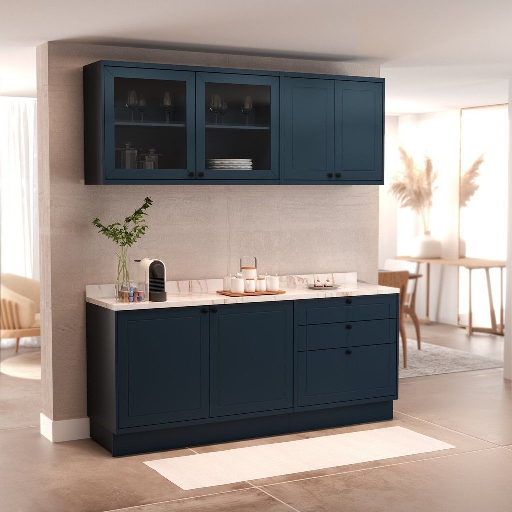 Cozinha Compacta 4 Peças 6 Portas 3 Gavetas Sevilha Cozinha Compacta 4 Peças 6 Portas 3 Gavetas Sevilha - Oferta na Shopee