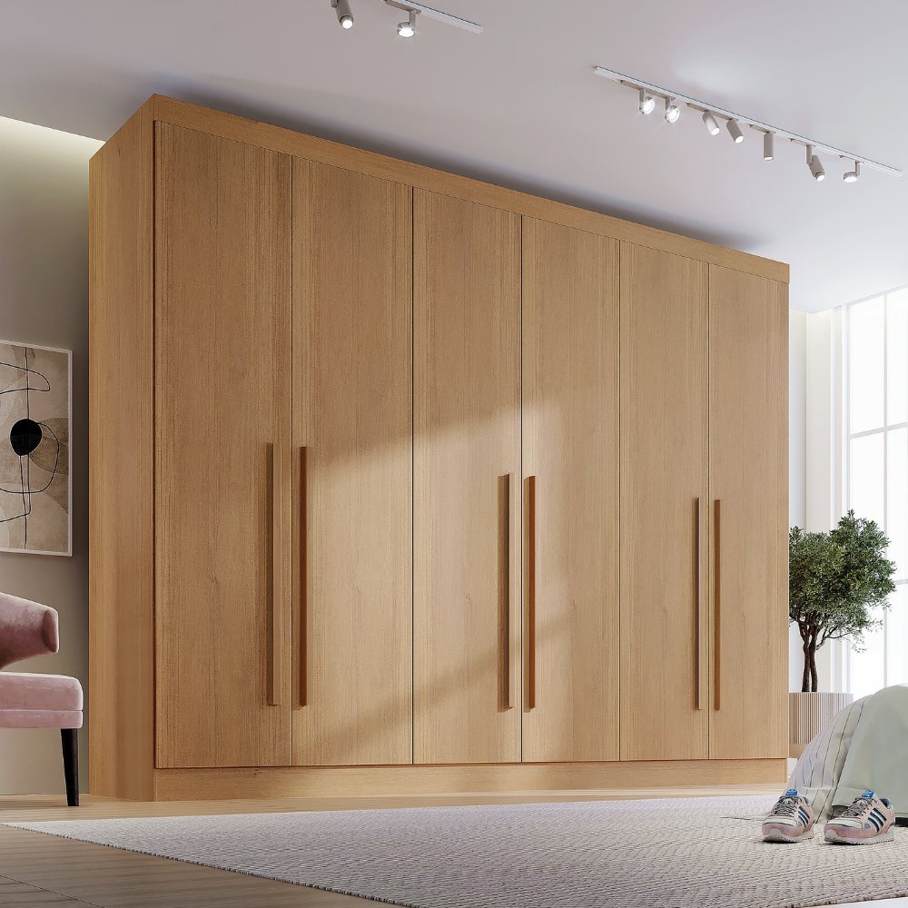 Guarda Roupa Casal MDF 6 Portas 6 Gavetas Paris Plus Cinamomo Guarda Roupa Casal MDF 6 Portas 6 Gavetas Paris Plus Cinamomo - Oferta na Shopee