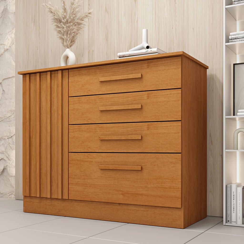 Cômoda 4 Gavetas 104cm Ripada Nova York Cinamomo/Cinamomo Cômoda 4 Gavetas 104cm Ripada Nova York Cinamomo/Cinamomo - Oferta na Shopee
