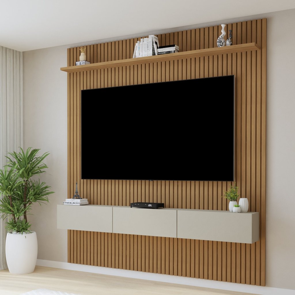 Painel para TV até 70 Polegadas Frisado Curitiba 179 Painel para TV até 70 Polegadas Frisado Curitiba 179 - Oferta na Shopee