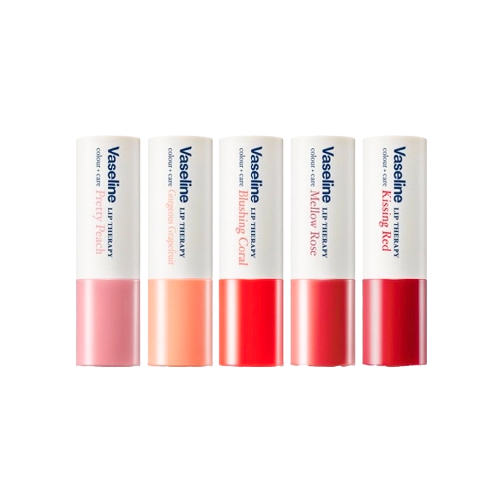 vaseline lip therapy colour+care 4.2g 5types - Oferta na Shopee