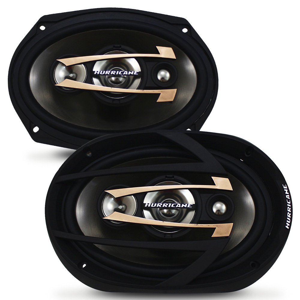 Alto Falante 6×9 Polegadas Hurricane 300w Rms QR69 Quadriaxial 4 Ohms Bobina Simples 600w Pico Par