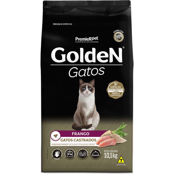 Ração Golden Gatos Castrados Frango 10,1kg Ração Golden Gatos Castrados Frango 10,1kg