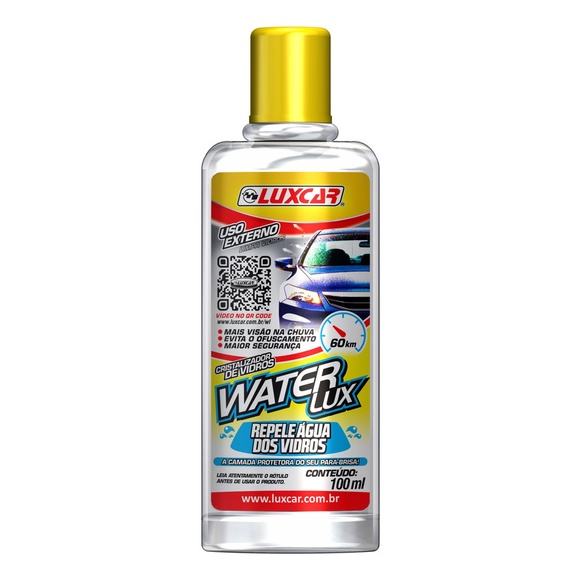 Cristalizador de vidros waterlux luxcar 100 ml glass shield lux car Cristalizador de vidros waterlux luxcar 100 ml glass shield lux car