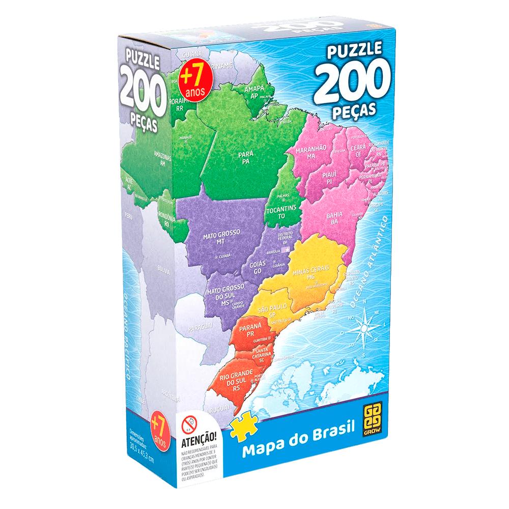Puzzle 200 peças Mapa do Brasil
