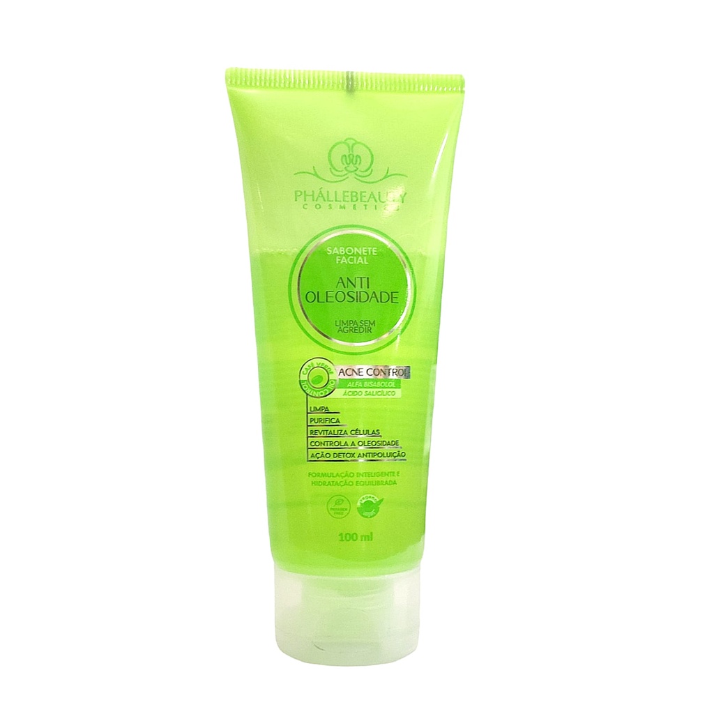 Sabonete Facial AntiOleosidade 100ml PhálleBeauty PH0567 Sabonete Facial AntiOleosidade 100ml PhálleBeauty PH0567