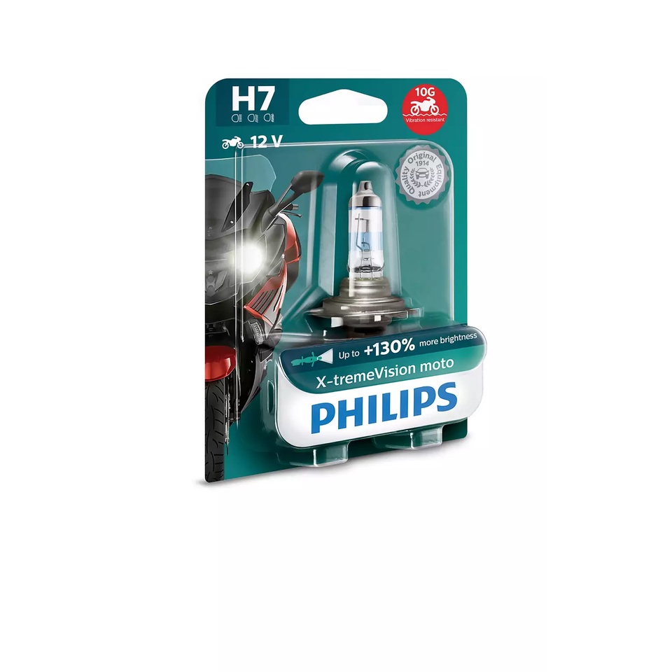 Lâmpada Philips X-treme Vision Moto H7 55w 12v +130% Unitária Lâmpada Philips X-treme Vision Moto H7 55w 12v +130% Unitária