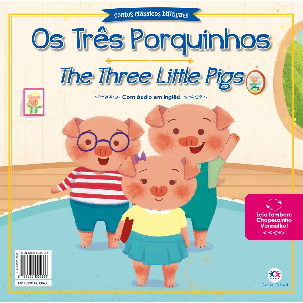 Livro – Os três porquinhos e Chapeuzinho Vermelho
