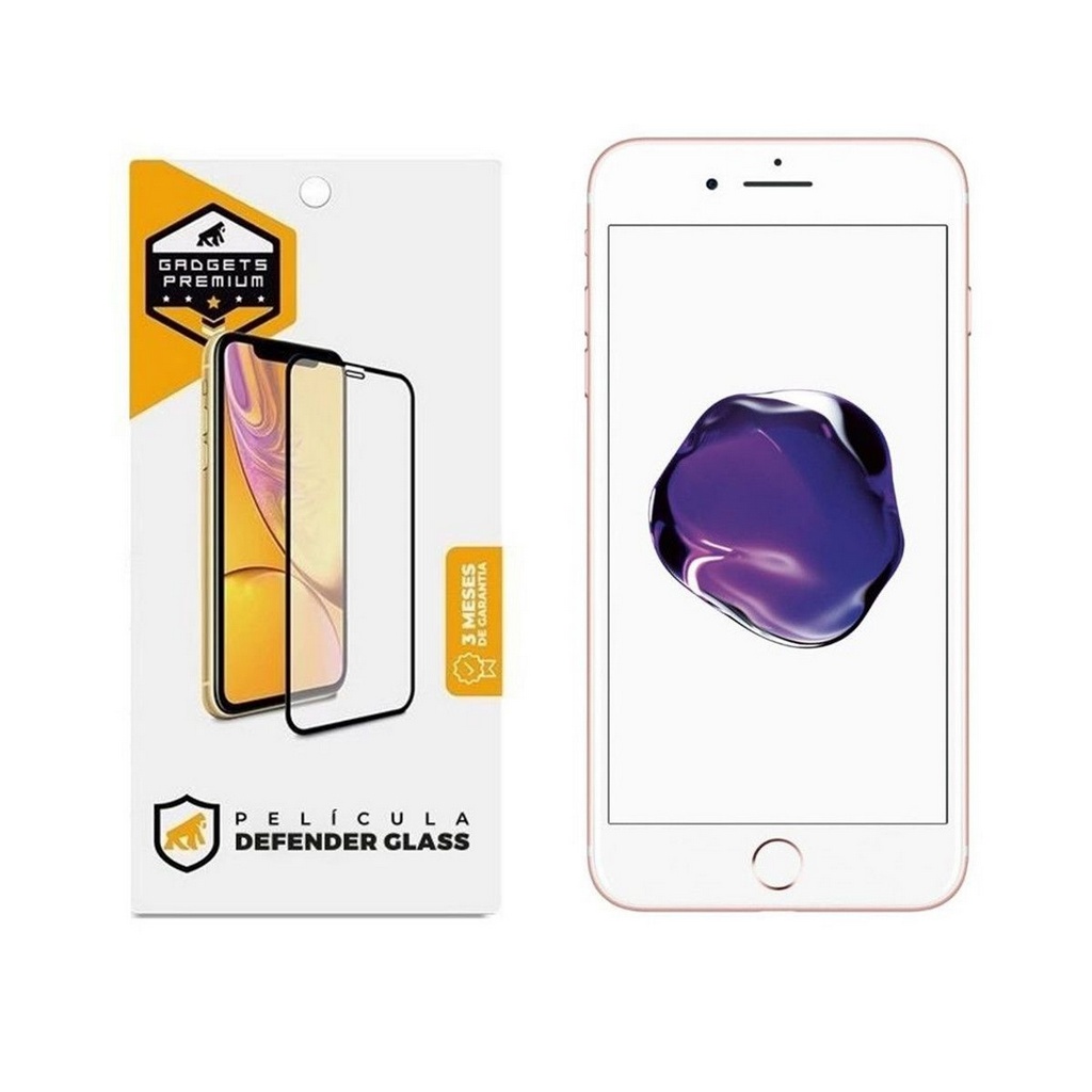 Película Defender Glass para iPhone 7 Plus e 8 Plus – Branca – Gshield Película Defender Glass para iPhone 7 Plus e 8 Plus – Branca – Gshield