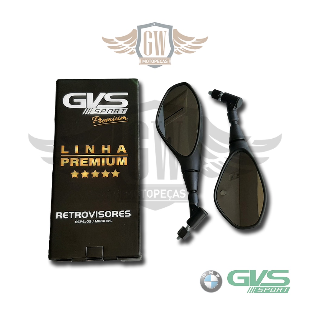 Retrovisor Gvs Bmw F800 Giro 360° Yamaha Lente Convexa Fumê Retrovisor Gvs Bmw F800 Giro 360° Yamaha Lente Convexa Fumê