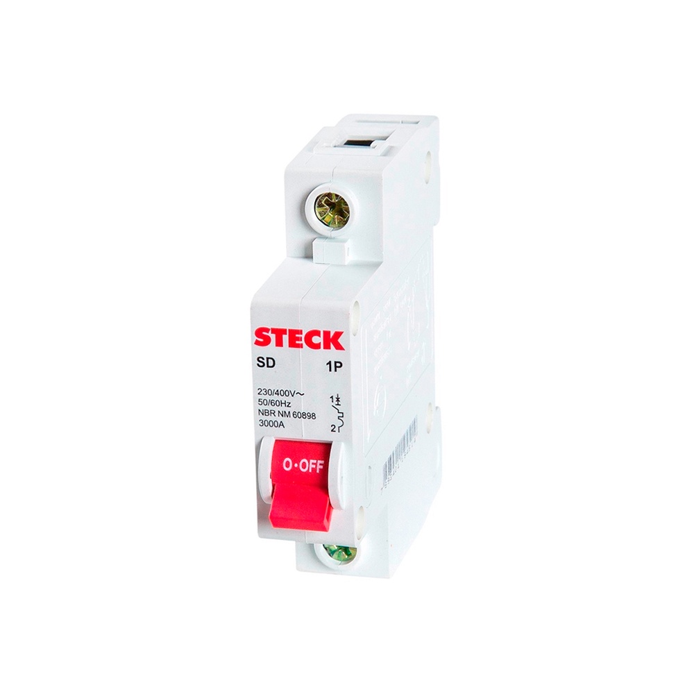 Disjuntor Monopolar 50A 220/380V Curva C SDD61C50 Steck Disjuntor Monopolar 50A 220/380V Curva C SDD61C50 Steck