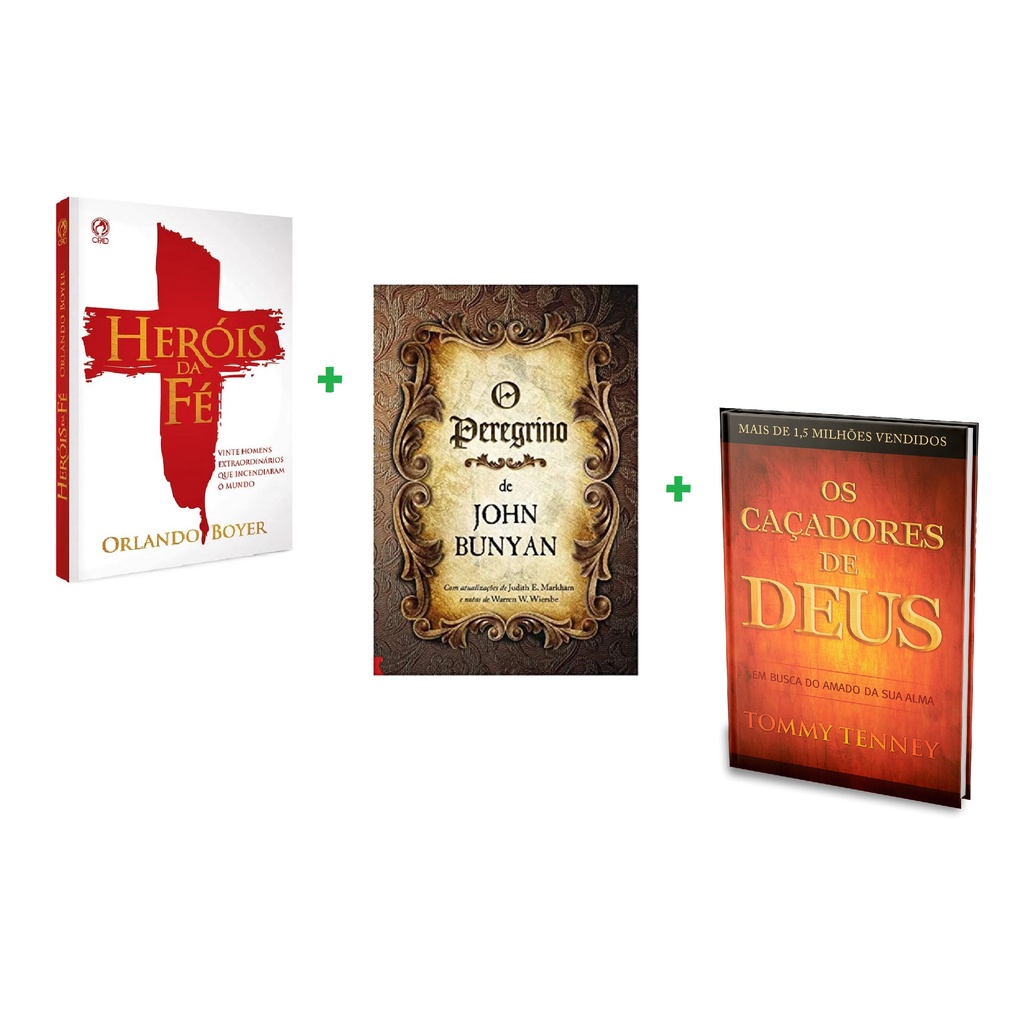Kit 3 Livros Peregrino + Caçadores de Deus + Heróis da Fé Kit 3 Livros Peregrino + Caçadores de Deus + Heróis da Fé
