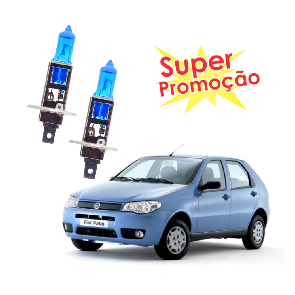Par Lampada Super Branca Farol de Milha Palio Strada Siena 2004 á 2011 8500k H1 Par Lampada Super Branca Farol de Milha Palio Strada Siena 2004 á 2011 8500k H1