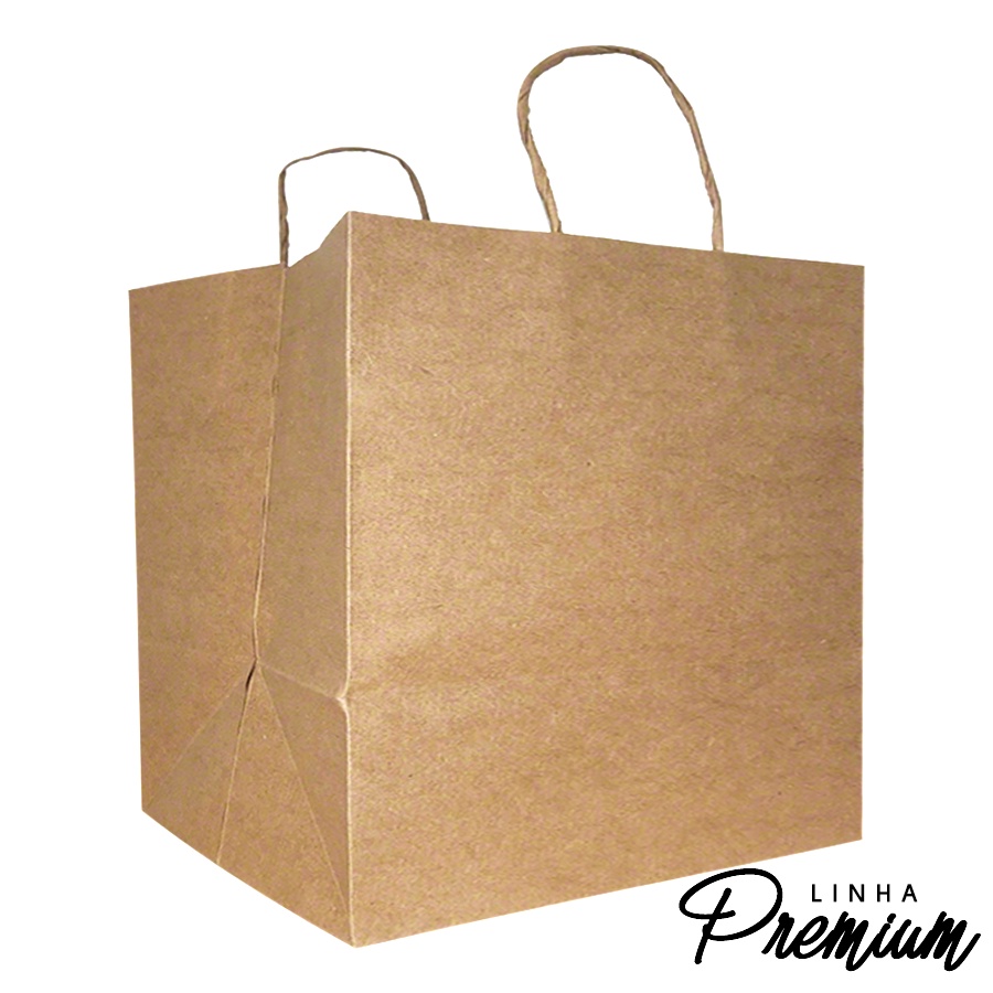 Sacola de Papel Kraft Premium Fundo Largo D-30 – 34,5x35x30cm – 10 unidades – Rizzo Sacola de Papel Kraft Premium Fundo Largo D-30 – 34,5x35x30cm – 10 unidades – Rizzo