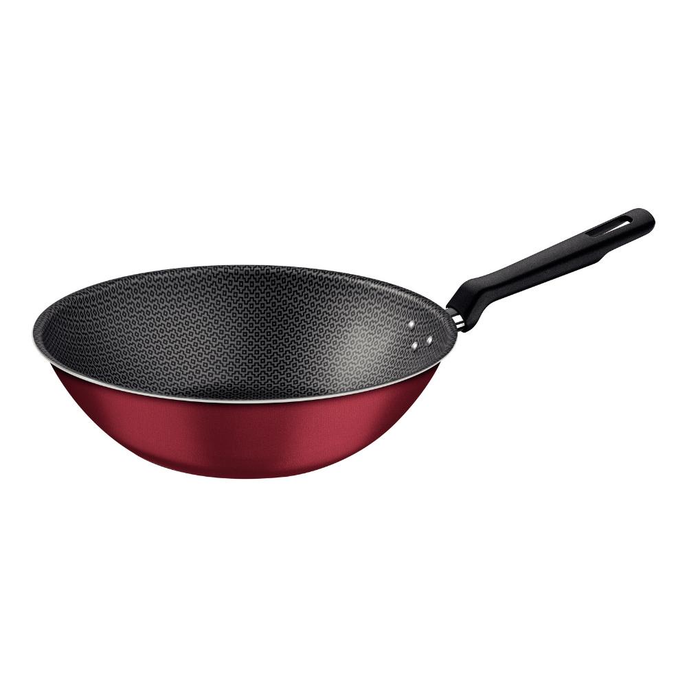 Wok Tramontina 28 cm Loreto em Alumínio com Revestimento Starflon Max Vermelho 3,6 L Wok Tramontina 28 cm Loreto em Alumínio com Revestimento Starflon Max Vermelho 3,6 L