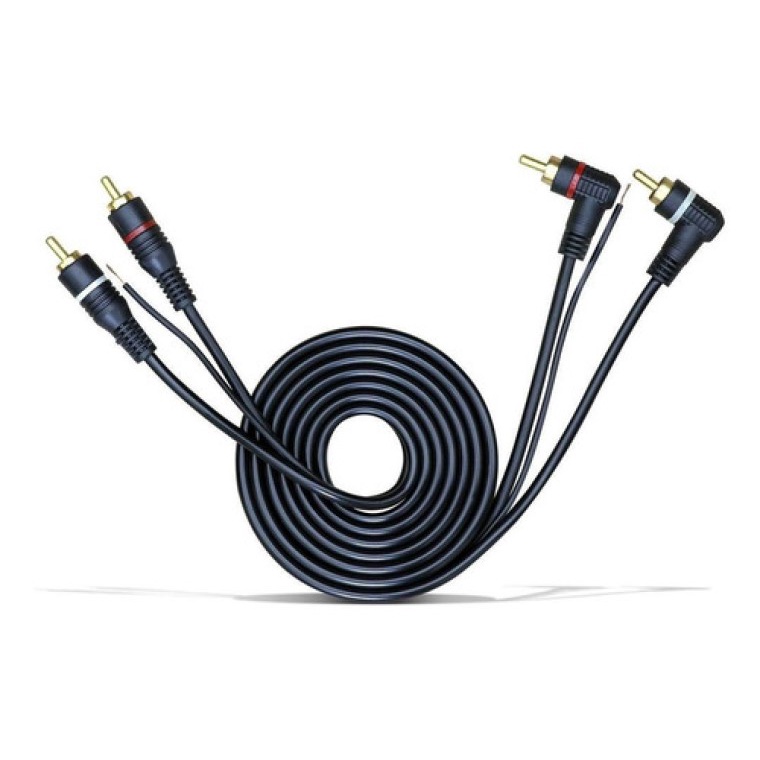 Cabo Som Automotivo 2+2 Rca 1,5 Metros Kx3 Preto Cabo Som Automotivo 2+2 Rca 1,5 Metros Kx3 Preto