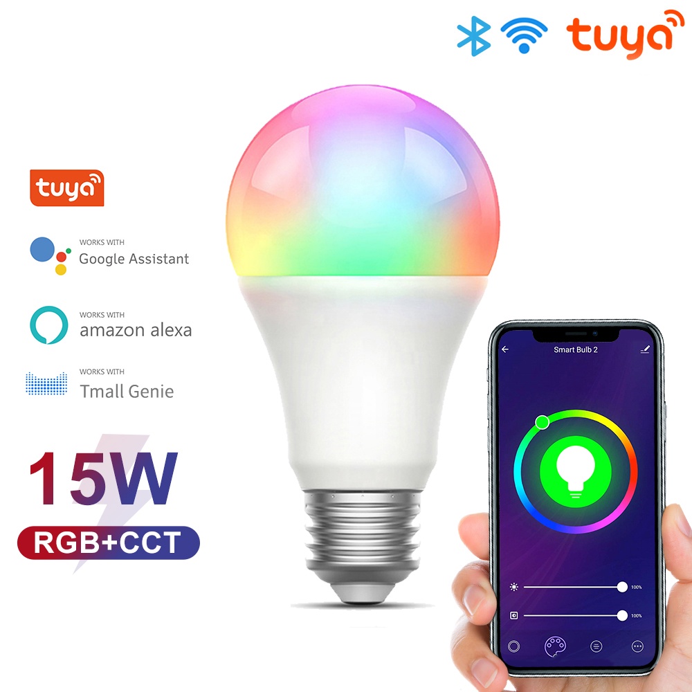 SMATRUL E27 15W RGB Lâmpada Inteligente Wifi LED Para Amazon Alexa Google Home Tmall Genie SMATRUL E27 15W RGB Lâmpada Inteligente Wifi LED Para Amazon Alexa Google Home Tmall Genie